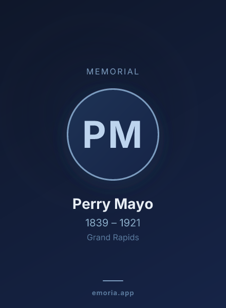 Memorial portrait of Perry Mayo