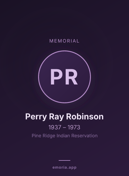 Memorial portrait of Perry Ray Robinson