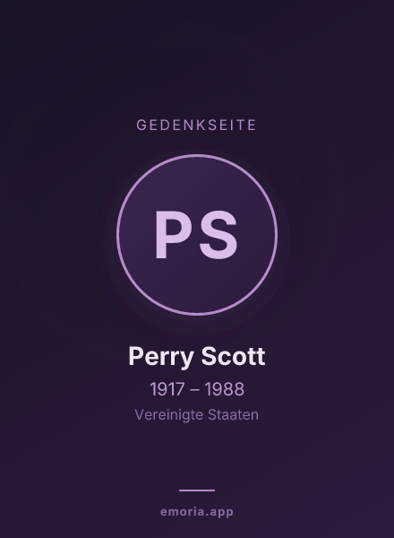 Gedenkportrait von Perry Scott