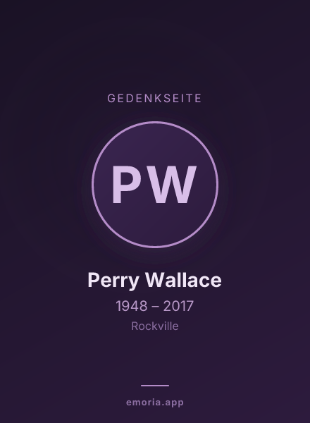 Gedenkportrait von Perry Wallace