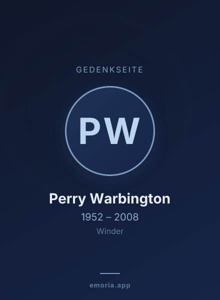 Gedenkportrait von Perry Warbington