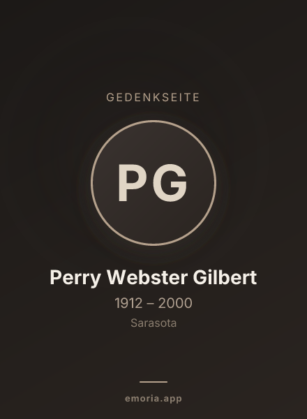 Gedenkportrait von Perry Webster Gilbert