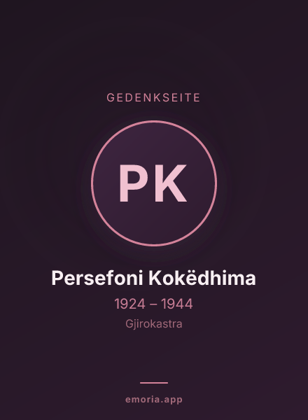 Gedenkportrait von Persefoni Kokëdhima
