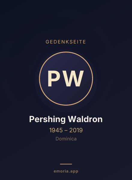 Gedenkportrait von Pershing Waldron