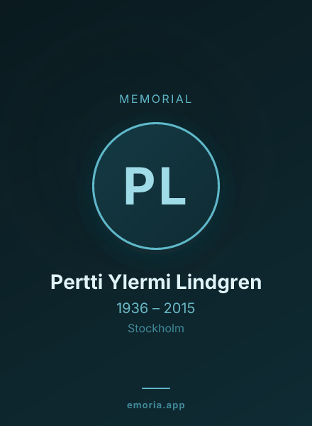 Memorial portrait of Pertti Ylermi Lindgren