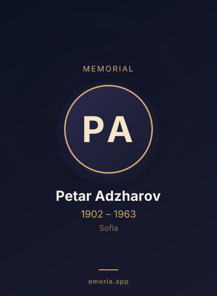 Memorial portrait of Petar Adzharov