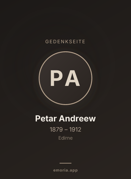 Gedenkportrait von Petar Andreew