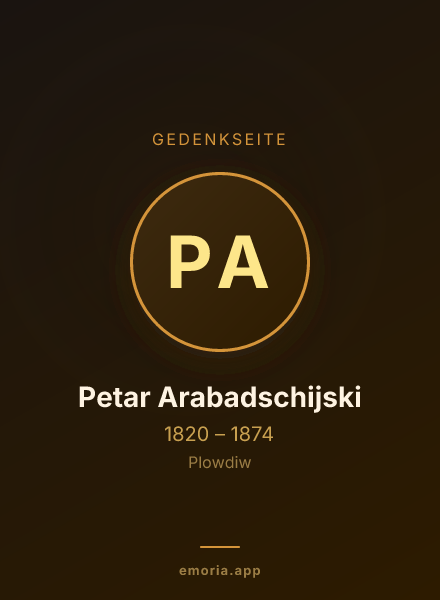 Gedenkportrait von Petar Arabadschijski