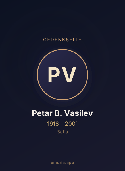Gedenkportrait von Petar B. Vasilev