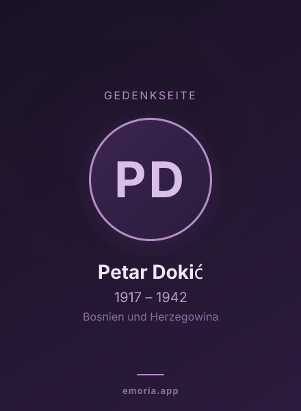 Gedenkportrait von Petar Dokić
