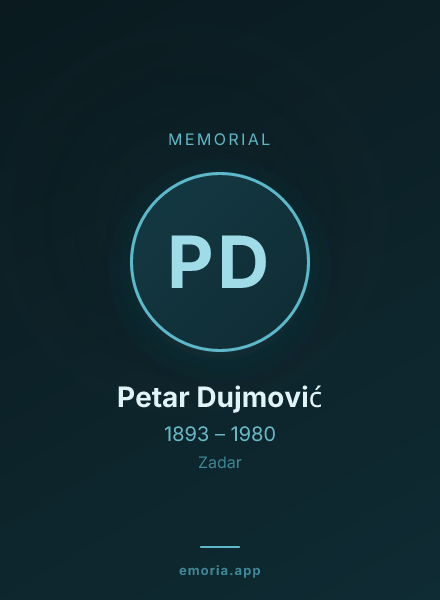 Memorial portrait of Petar Dujmović