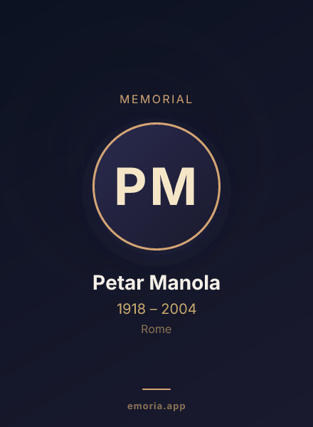Memorial portrait of Petar Manola