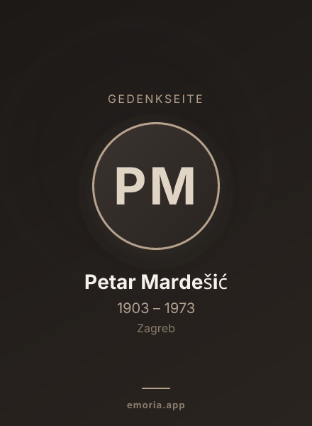 Gedenkportrait von Petar Mardešić