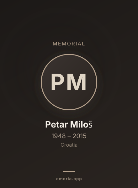 Memorial portrait of Petar Miloš