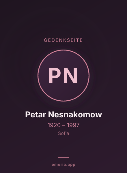 Gedenkportrait von Petar Nesnakomow