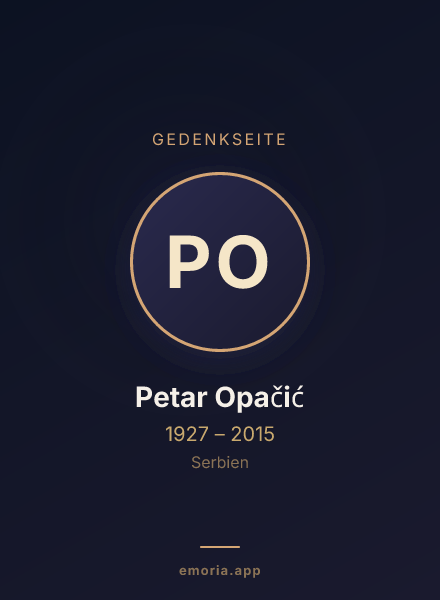 Gedenkportrait von Petar Opačić