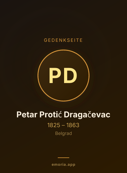 Gedenkportrait von Petar Protić Dragačevac