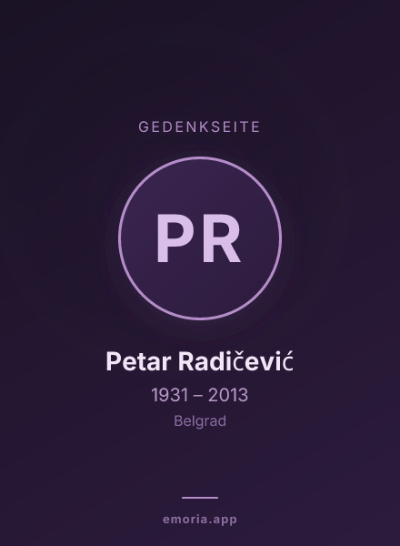 Gedenkportrait von Petar Radičević