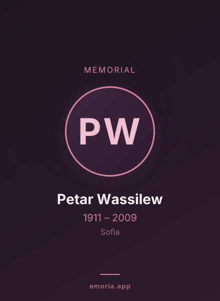 Memorial portrait of Petar Wassilew