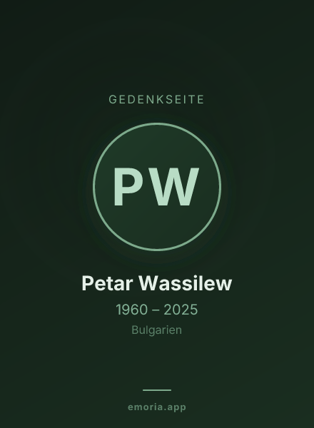 Gedenkportrait von Petar Wassilew