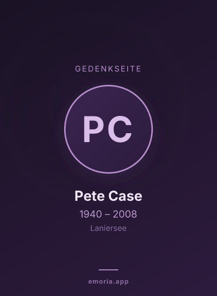 Gedenkportrait von Pete Case