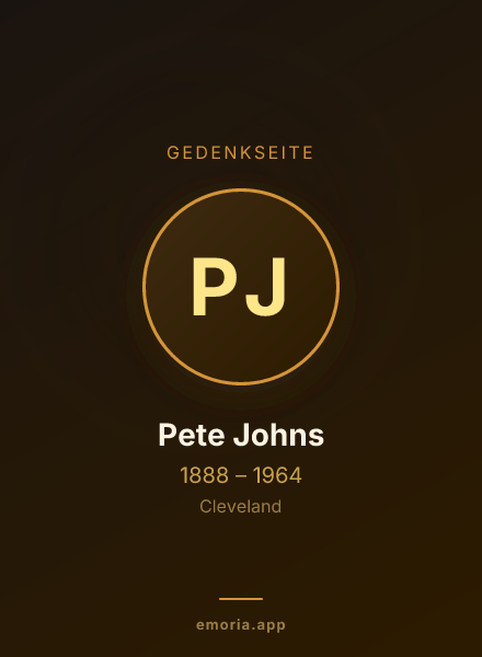 Gedenkportrait von Pete Johns