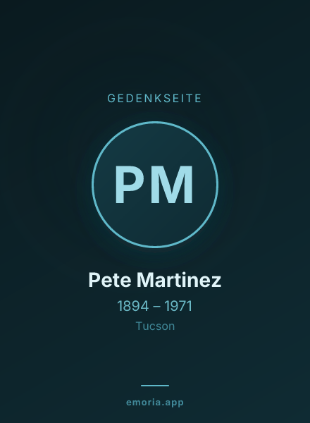 Gedenkportrait von Pete Martinez