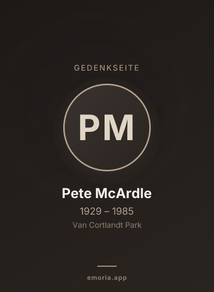 Gedenkportrait von Pete McArdle