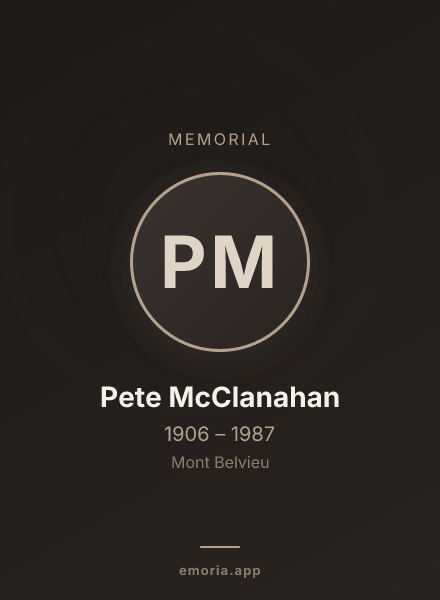 Memorial portrait of Pete McClanahan
