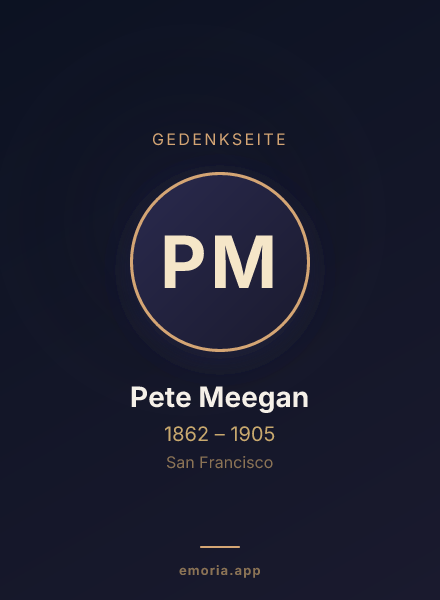 Gedenkportrait von Pete Meegan