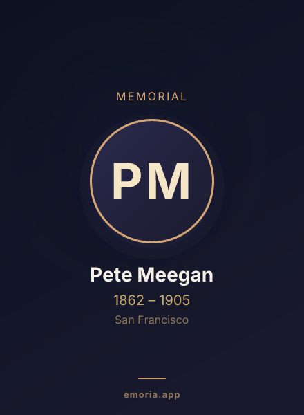 Memorial portrait of Pete Meegan
