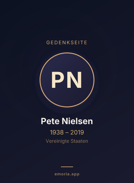 Gedenkportrait von Pete Nielsen