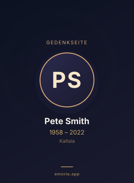 Gedenkportrait von Pete Smith