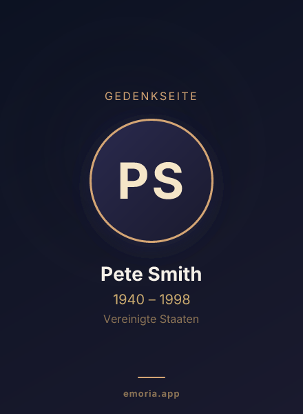 Gedenkportrait von Pete Smith