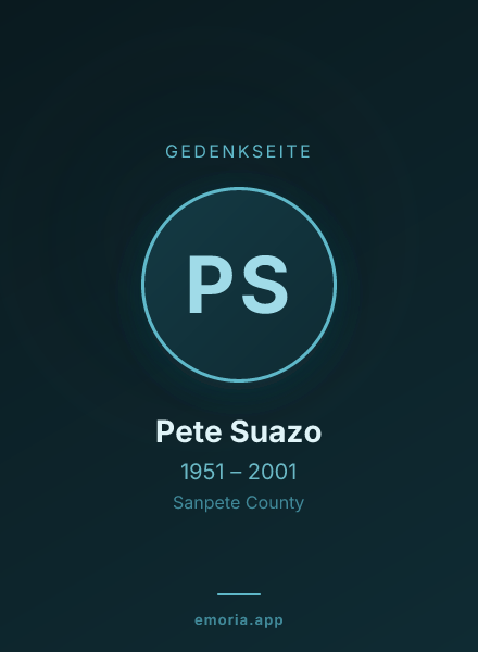 Gedenkportrait von Pete Suazo