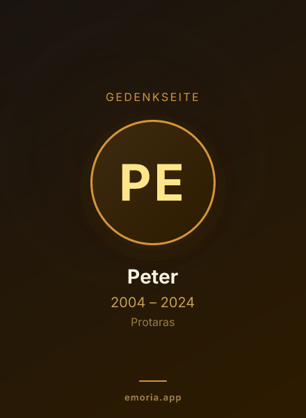 Gedenkportrait von Peter