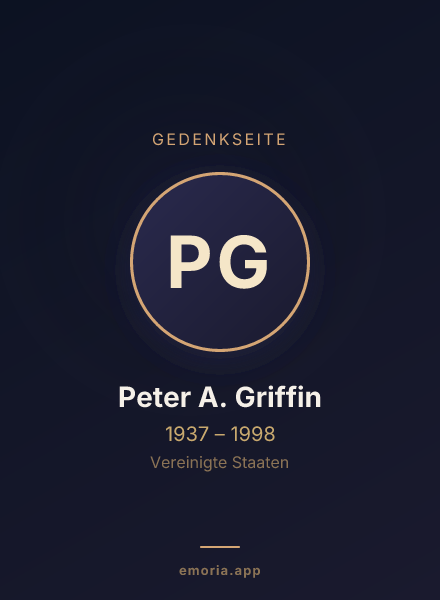 Gedenkportrait von Peter A. Griffin