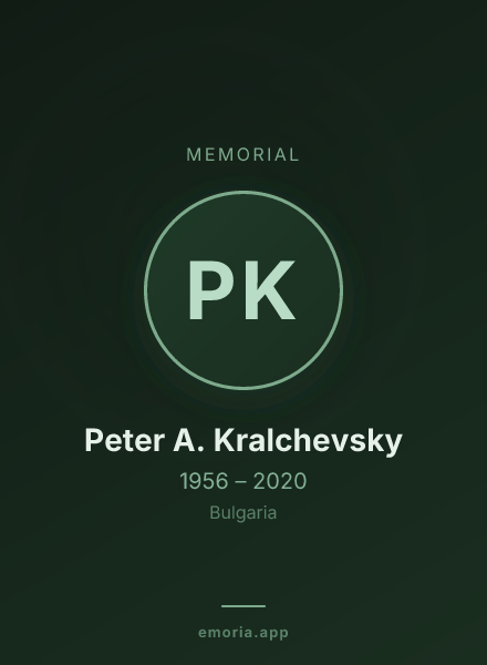 Memorial portrait of Peter A. Kralchevsky