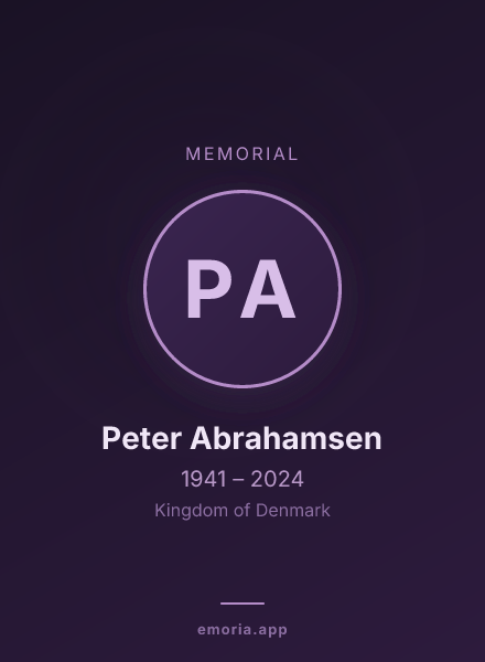 Memorial portrait of Peter Abrahamsen