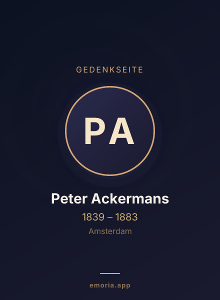 Gedenkportrait von Peter Ackermans