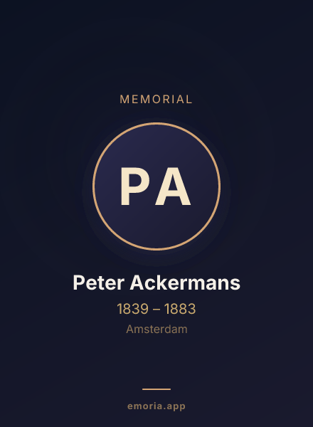 Memorial portrait of Peter Ackermans
