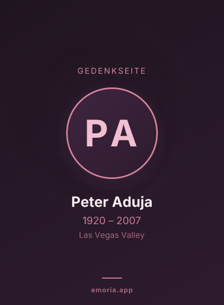 Gedenkportrait von Peter Aduja