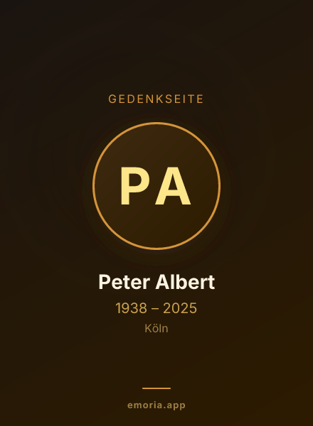 Gedenkportrait von Peter Albert