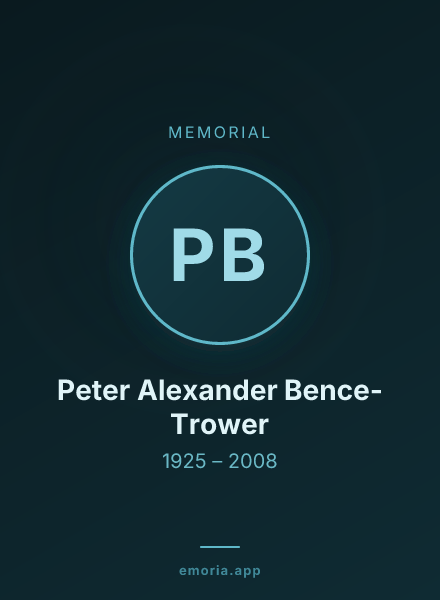 Memorial portrait of Peter Alexander Bence-Trower