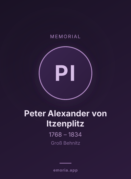 Memorial portrait of Peter Alexander von Itzenplitz