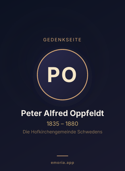 Gedenkportrait von Peter Alfred Oppfeldt