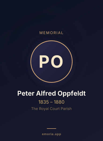 Memorial portrait of Peter Alfred Oppfeldt