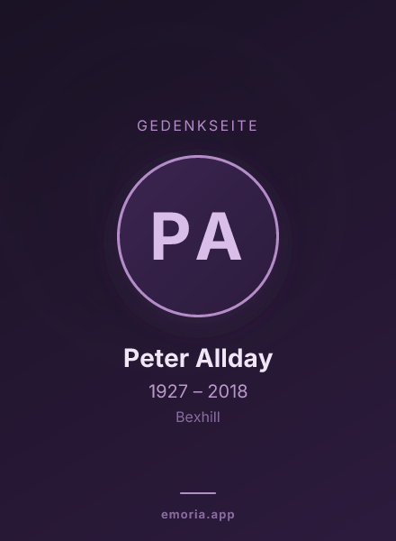 Gedenkportrait von Peter Allday