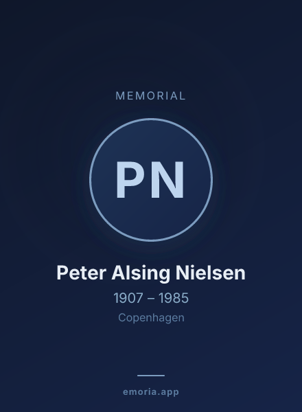 Memorial portrait of Peter Alsing Nielsen