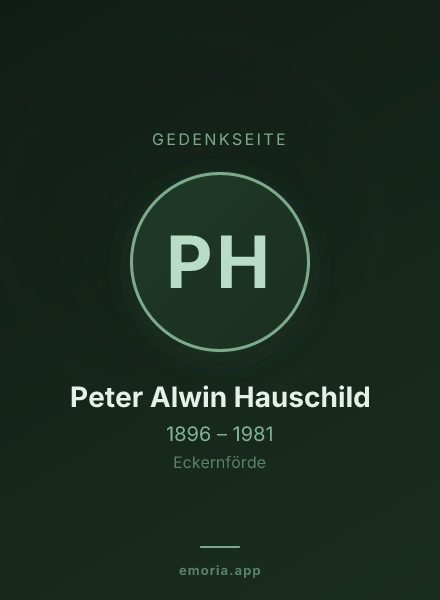 Gedenkportrait von Peter Alwin Hauschild